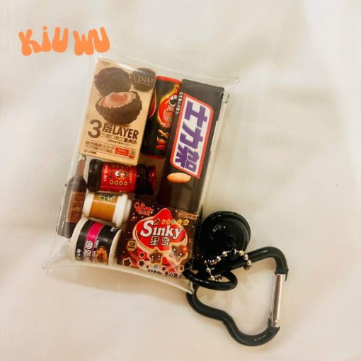 Móc Khóa Túi Xách Kiuwu Nhựa PVC Mini Đen