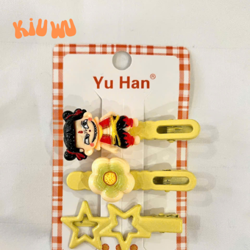 Set 3 Kẹp Tóc Natra Đáng Yêu Vàng