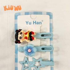 Set 3 Kẹp Tóc Natra Đáng Yêu Xanh Nước