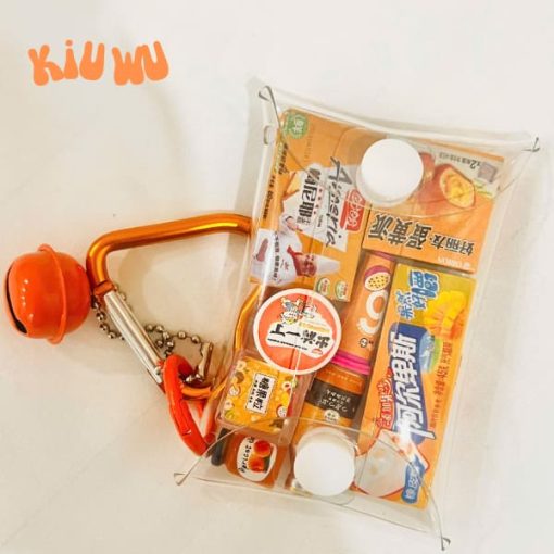Móc Khóa Túi Xách Kiuwu Nhựa PVC Mini Cam