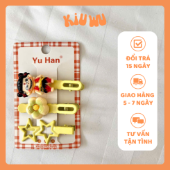 Set 3 Kẹp Tóc Natra Đáng Yêu Vàng