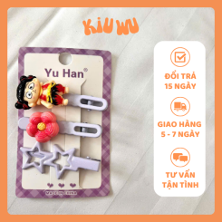 Set 3 Kẹp Tóc Natra Đáng Yêu Tím