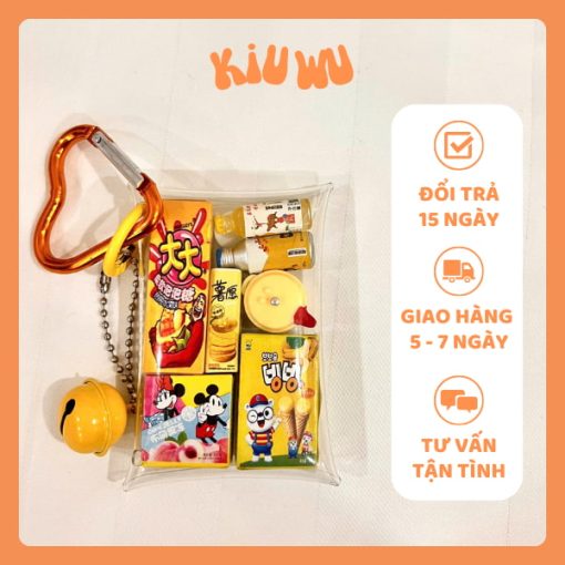 Móc Khóa Túi Xách Kiuwu Nhựa PVC Mini Vàng
