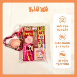 Móc Khóa Túi Xách Kiuwu Nhựa PVC Mini Hồng