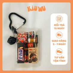 Móc Khóa Túi Xách Kiuwu Nhựa PVC Mini Đen