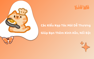 các kiểu kẹp tóc mái dễ thương