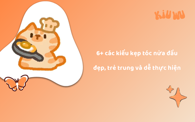 các kiểu kẹp tóc nửa đầu