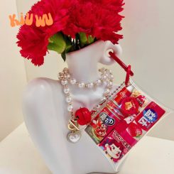 Móc Khóa Túi Xách Kiuwu Nhựa PVC Mini Đỏ